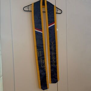 Navy and Gold Veteran Sash